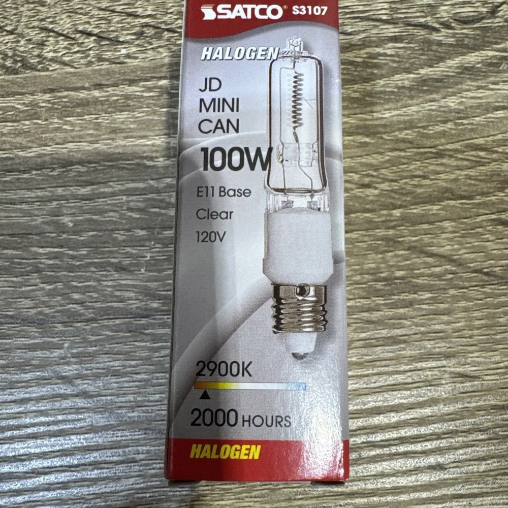 Satco S3107 120V 100W T4 E11 Base Light Clear Bulb US SELLER HTF